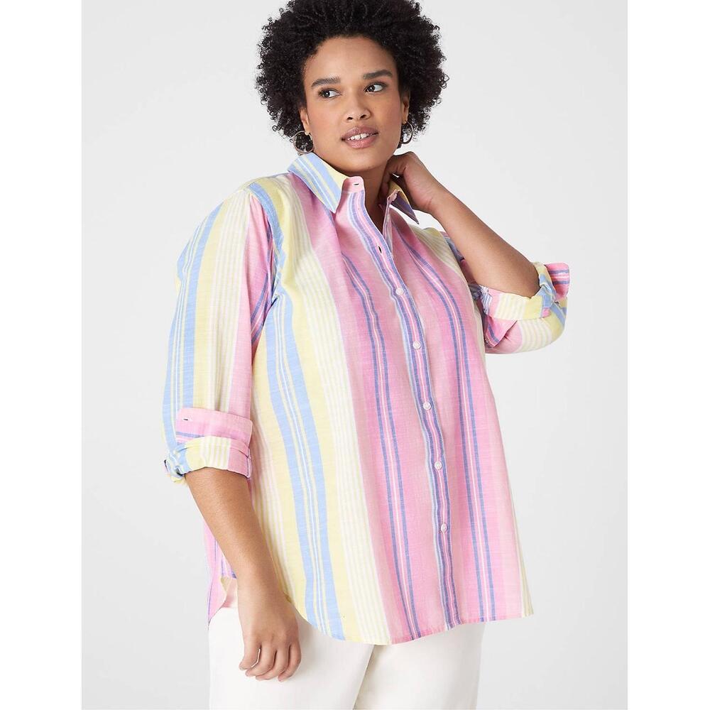 Lane Bryant Long-Sleeve Button-Down Soft Shirt 22/24